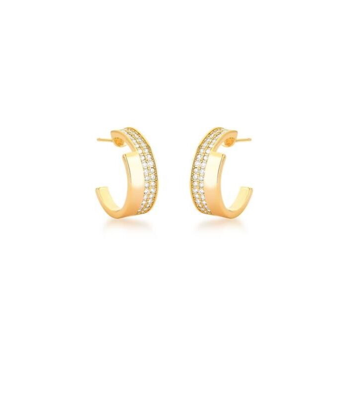 Meia Argola com Zirconias