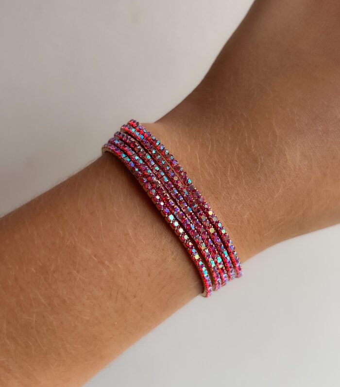 Kit Cinco Pulseiras Cravejadas