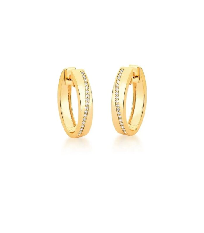 Argola Oval com Zircônias