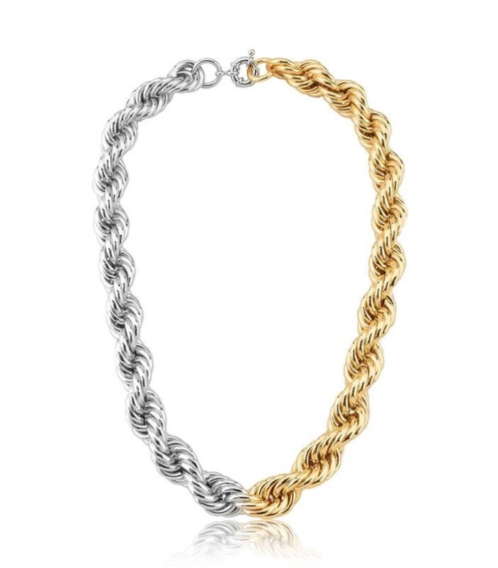 Colar Cordão Baiano Dois Tons