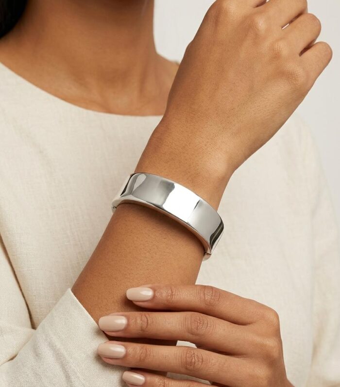 Bracelete Liso em Banho de Ródio